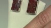 Pendientes en plata con Madera de palma petrificada (Bali Barong)