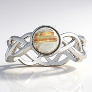 Anillo en plata con Cuarzo rutilado