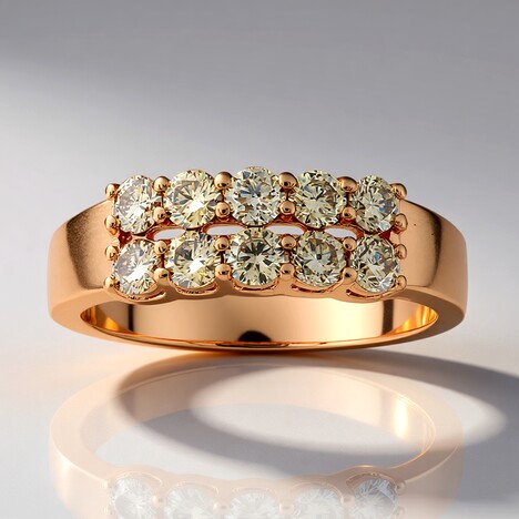 Anello in oro con Diamante Rose de France SI1 di Argyle (Annette)