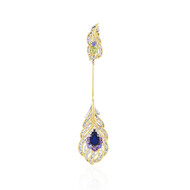 Broche en argent et Spinelle bleu cobalt (Gems en Vogue)