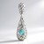 Ciondolo in argento con Apatite Blu (MONOSONO COLLECTION)