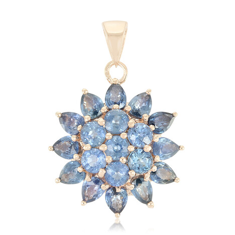 Laos-Saphir-Silberanhänger