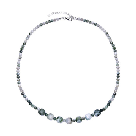Achat-Silberhalskette