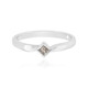 Anello in argento con Diamante Cioccolato I2