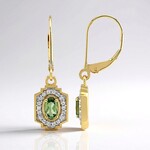 Orecchini in oro con Tanzanite Verde (non riscaldata)