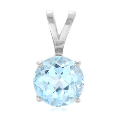 Colgante en plata con Topacio azul cielo
