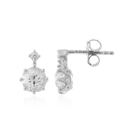 Zirkon-Silberohrringe