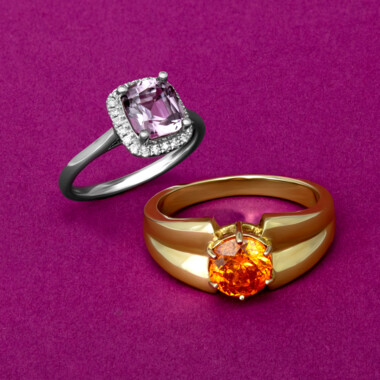 Anillo en oro con Diáspora rosa (AMAYANI)