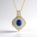 Collana in argento con Spinello Cobalto (Gems en Vogue)