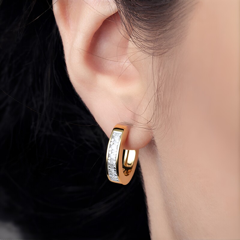 Pendientes en oro con Diamante PK (I)