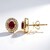 Boucles d'oreilles en or et Rubis AAA du Mozambique