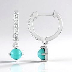 Boucles d'oreilles en argent et Turquoise de Campitos