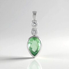 Ciondolo in argento con Fluorite Verde