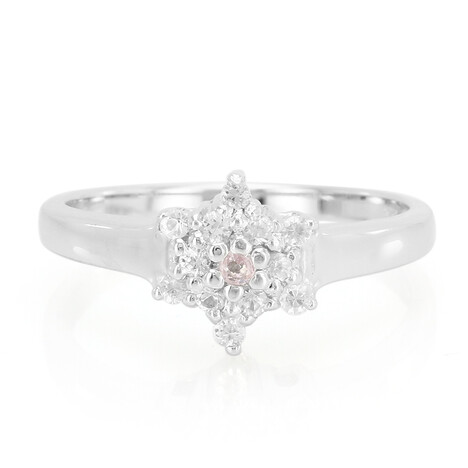 Anello in argento con Zaffiro Ceylon Rosa