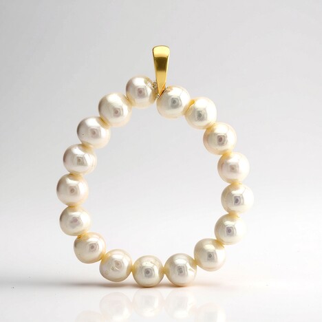 Ciondolo in argento con Perla d'Acqua Dolce Bianca (TPC)