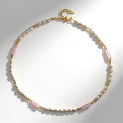 Collana in argento con Morganite del Madagascar (Riya)