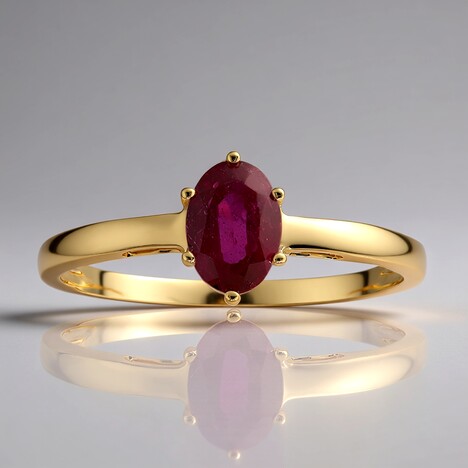 Bague en or et Rubis de Madagascar