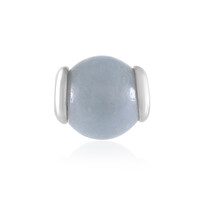 Colgante en plata con Angelita azul