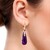 Pendientes en plata con Calcedonia morada
