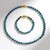 Parure in argento con Apatite Blu Neon (Riya)