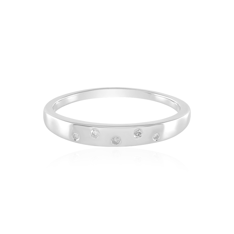 I2 (I) Diamond Silver Ring-5892ON | Juwelo