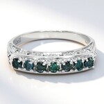 Anello placcato in platino con Diamante Fancy