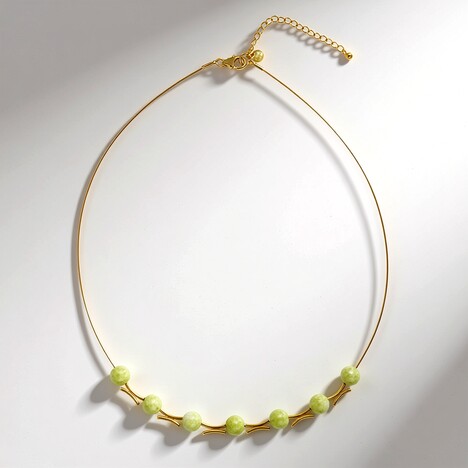 Collana in argento con Opale Pistacchio