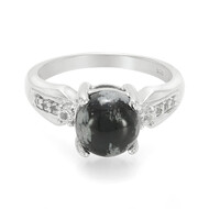 Schneeflocken-Obsidian-Silberring
