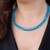 Collana in argento con Apatite Blu Neon