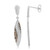 Boucles d'oreilles en argent et Diamant fantaisie