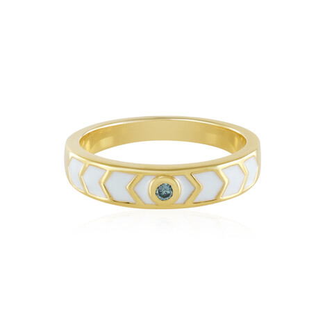 Himmelblauer I3 Brillant-Silberring