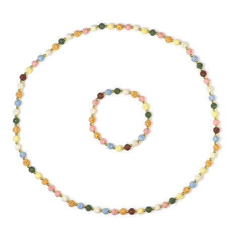 Parure con Lava Rosa