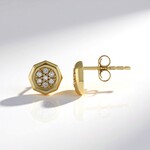 Orecchini in oro con Diamante Cioccolato I2