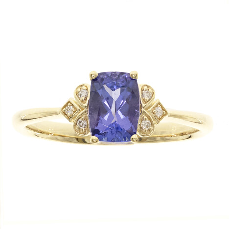 Anillo en oro con Tanzanita AAA