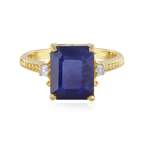 Blauer Madagaskar-Saphir-Silberring