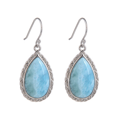 Orecchini in argento con Larimar