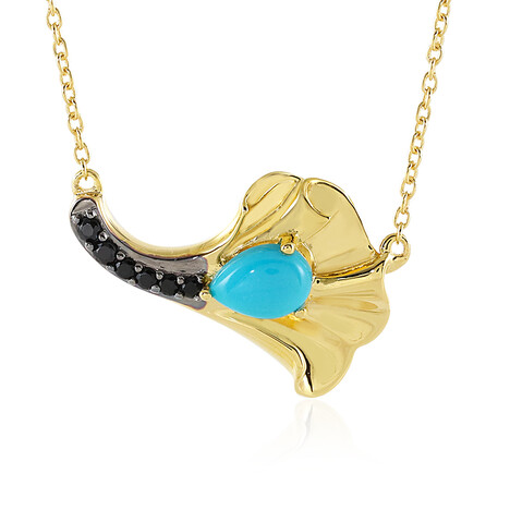 Collar en plata con Turquesa bella durmiente