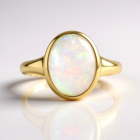 Anello in argento con Opale di Welo