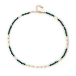 Collana in argento con Malachite