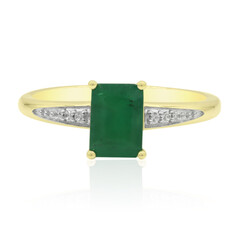 Anillo en oro con Esmeralda de Zambia