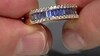 Anillo en oro con Zafiro azul Ceylon