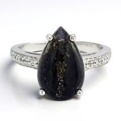 Anello in argento con Apache Gold Stone