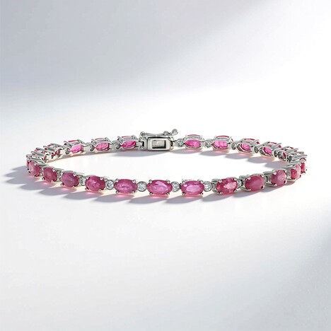 Bracciale in oro con Zaffiro Rosa (CIRARI)