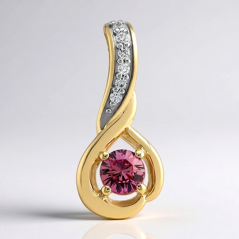 Pendentif en or et Saphir Padparadscha