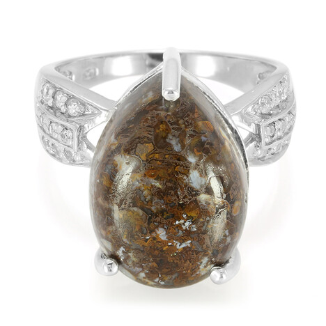 Dinosaurier-Quarz-Silberring