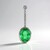 Ciondolo in argento con Quarzo Verde Smeraldo (MONOSONO COLLECTION)