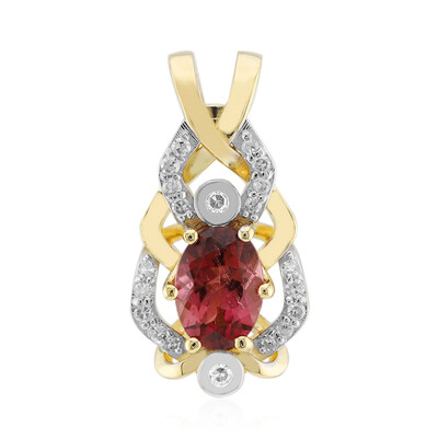 Ciondolo in oro con Tormalina Rosa Brasiliana (Rifkind 1894 Collection)