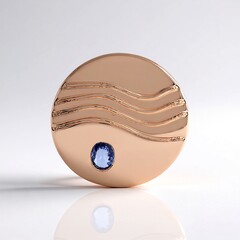 Ciondolo in argento con Zaffiro Ceylon Blu