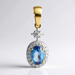 Ciondolo in oro con Tanzanite Lilla Non Riscaldata