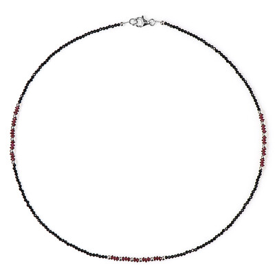 Collana in argento con Spinello Nero